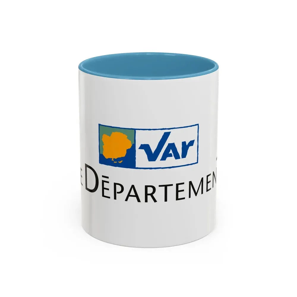 Flag of Var France - Accent Coffee Mug 11oz Light Blue - Go Mug Yourself