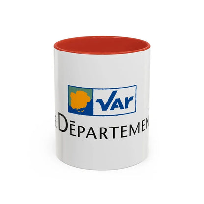 Flag of Var France - Accent Coffee Mug 11oz Red - Go Mug Yourself