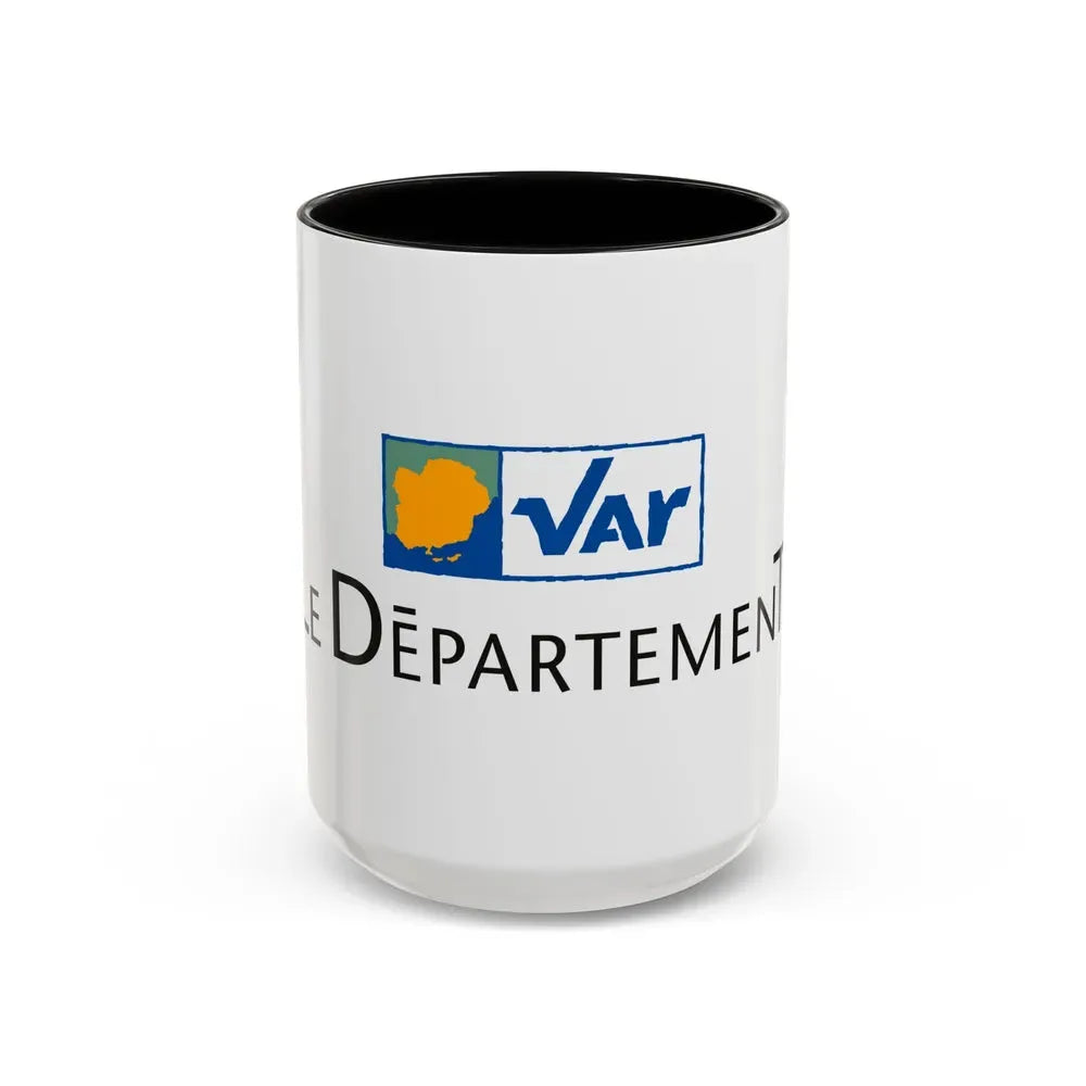 Flag of Var France - Accent Coffee Mug 15oz Black - Go Mug Yourself