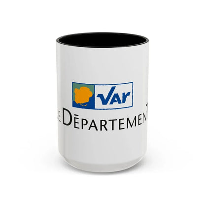 Flag of Var France - Accent Coffee Mug 15oz Black - Go Mug Yourself