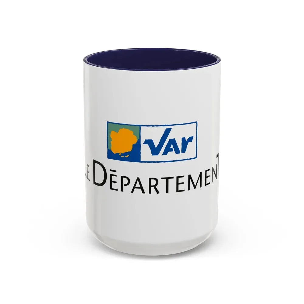 Flag of Var France - Accent Coffee Mug 15oz Navy - Go Mug Yourself