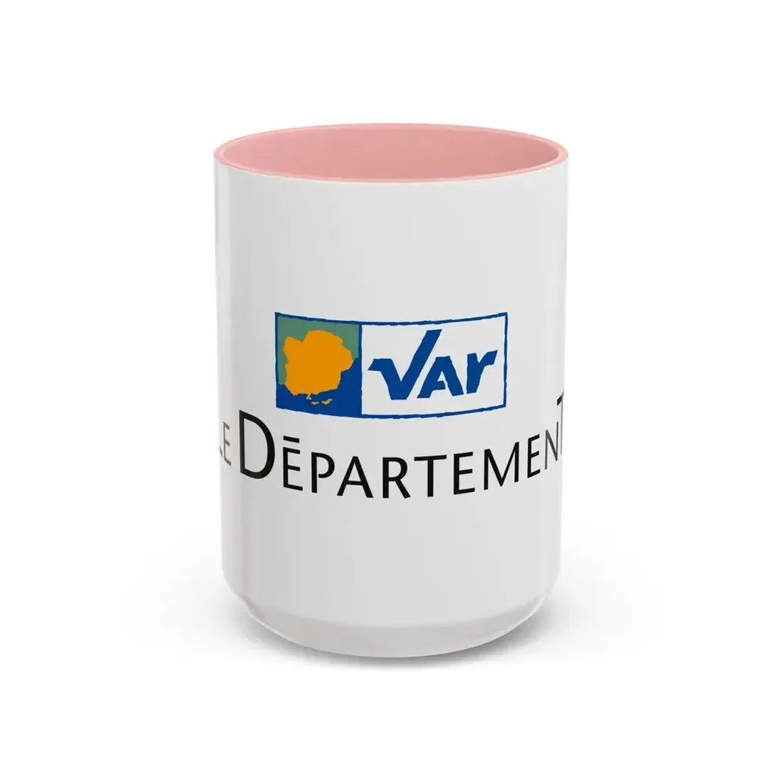 Flag of Var France - Accent Coffee Mug 15oz Pink - Go Mug Yourself