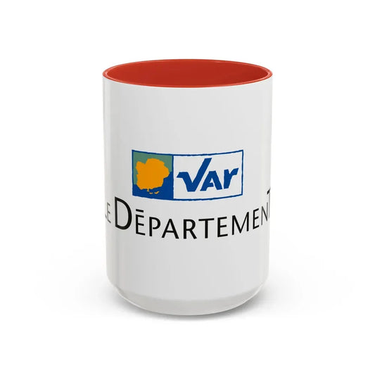 Flag of Var France - Accent Coffee Mug 15oz Red - Go Mug Yourself