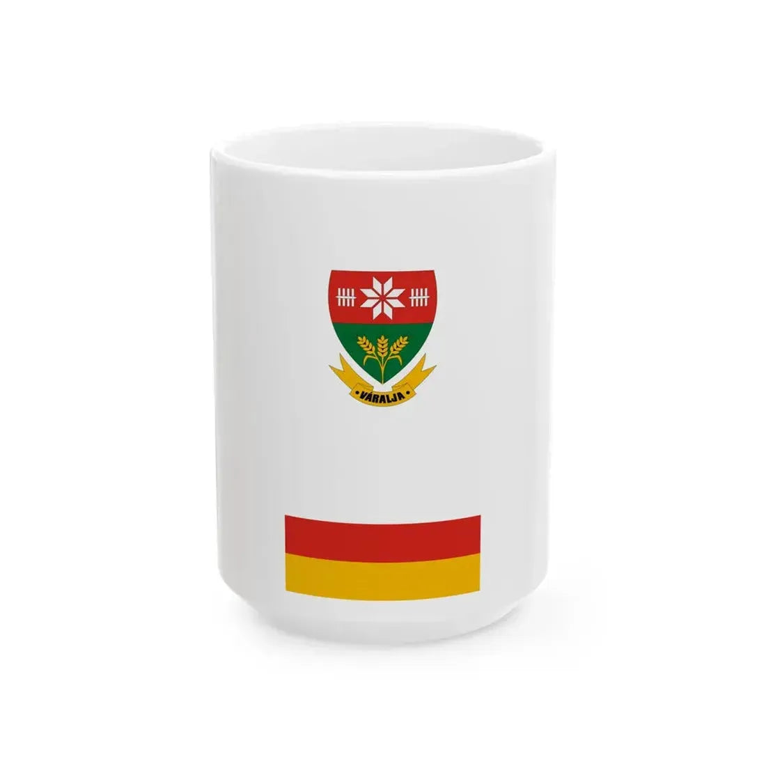 Flag of Varalja (Hungary) White Coffee Mug 15oz - Go Mug Yourself