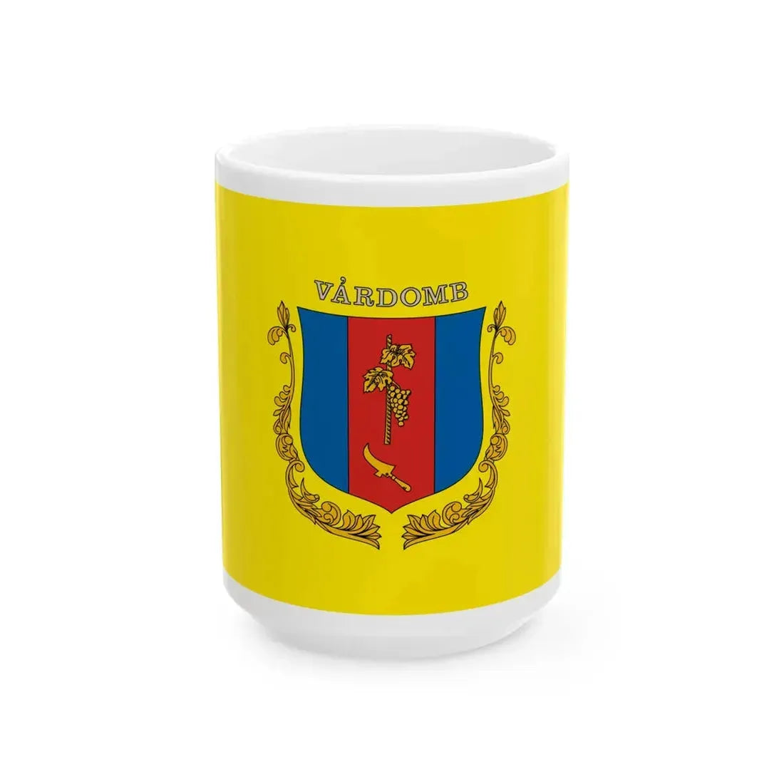 Flag of Vardomb (Hungary) White Coffee Mug 15oz - Go Mug Yourself