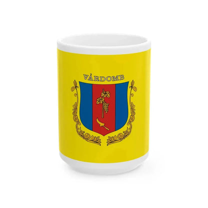 Flag of Vardomb (Hungary) White Coffee Mug 15oz - Go Mug Yourself