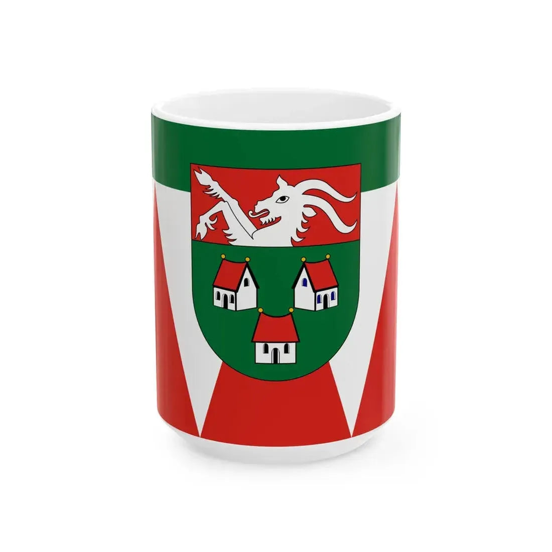 Flag of Varosfold (Hungary) White Coffee Mug 15oz - Go Mug Yourself