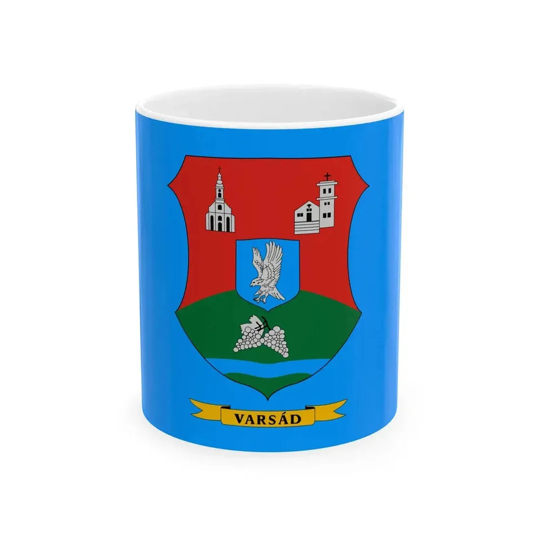 Flag of Varsad (Hungary) White Coffee Mug 11oz - Go Mug Yourself