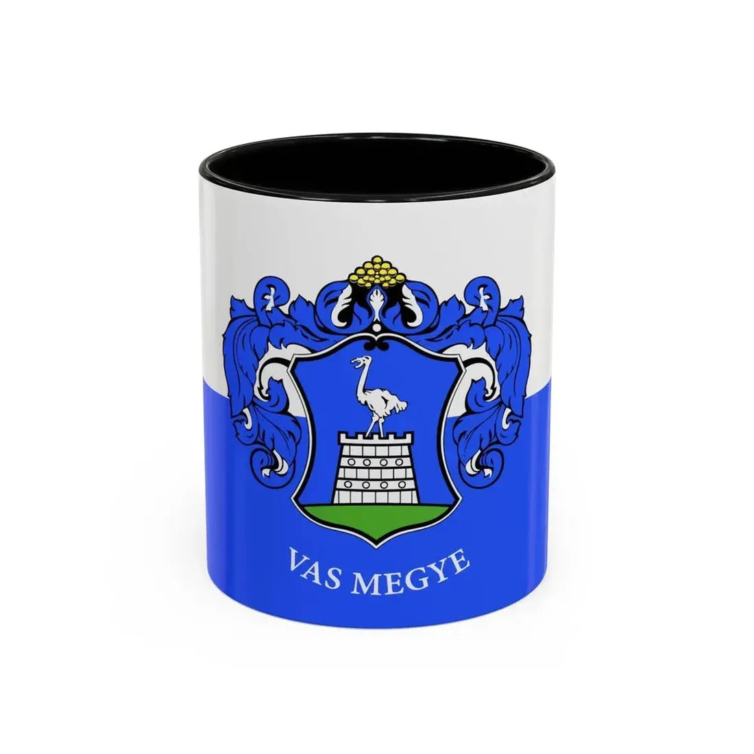 Flag of Vas County Hungary - Accent Coffee Mug 11oz Black - Go Mug Yourself