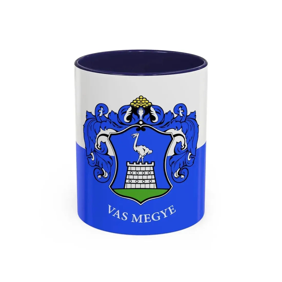 Flag of Vas County Hungary - Accent Coffee Mug 11oz Navy - Go Mug Yourself