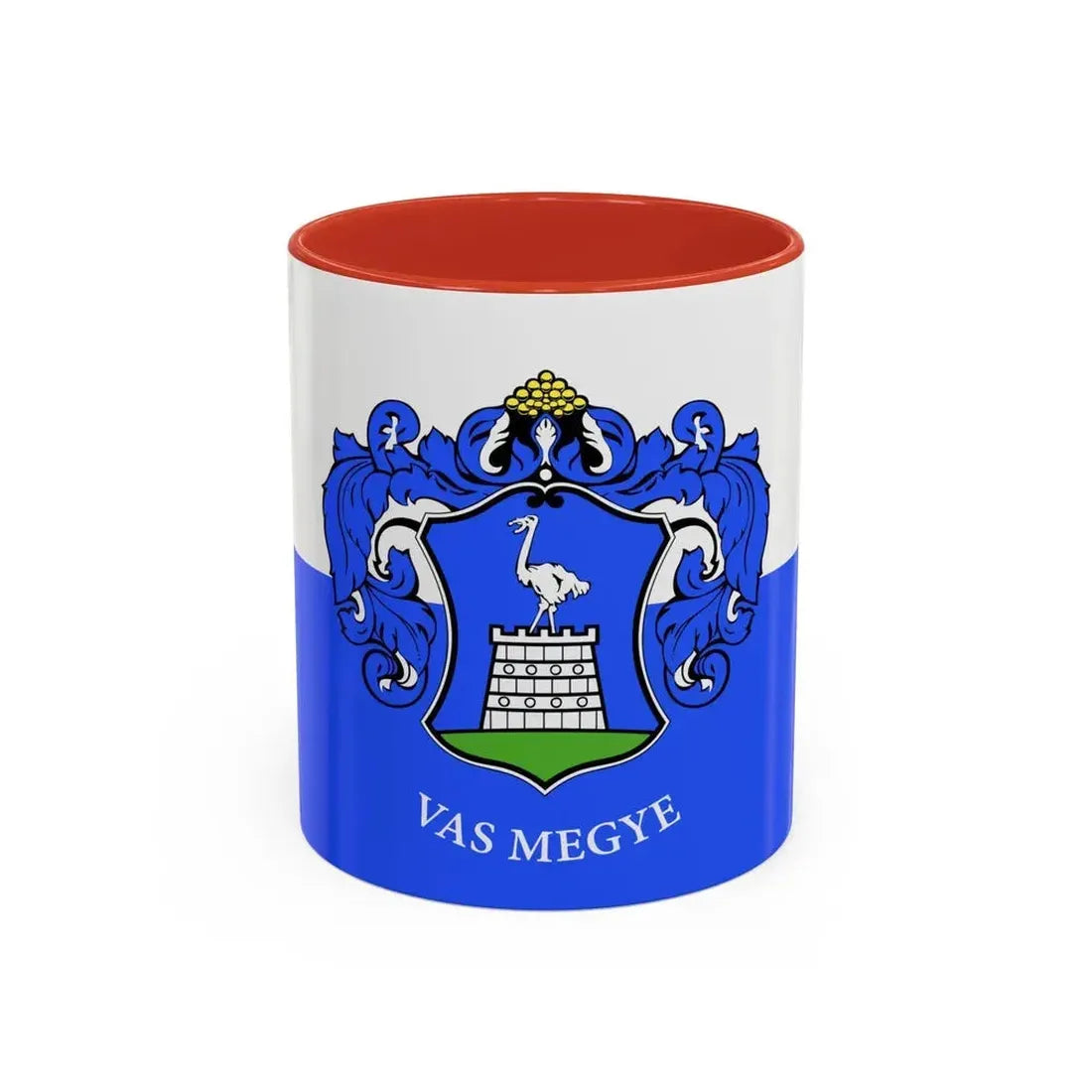 Flag of Vas County Hungary - Accent Coffee Mug 11oz Red - Go Mug Yourself