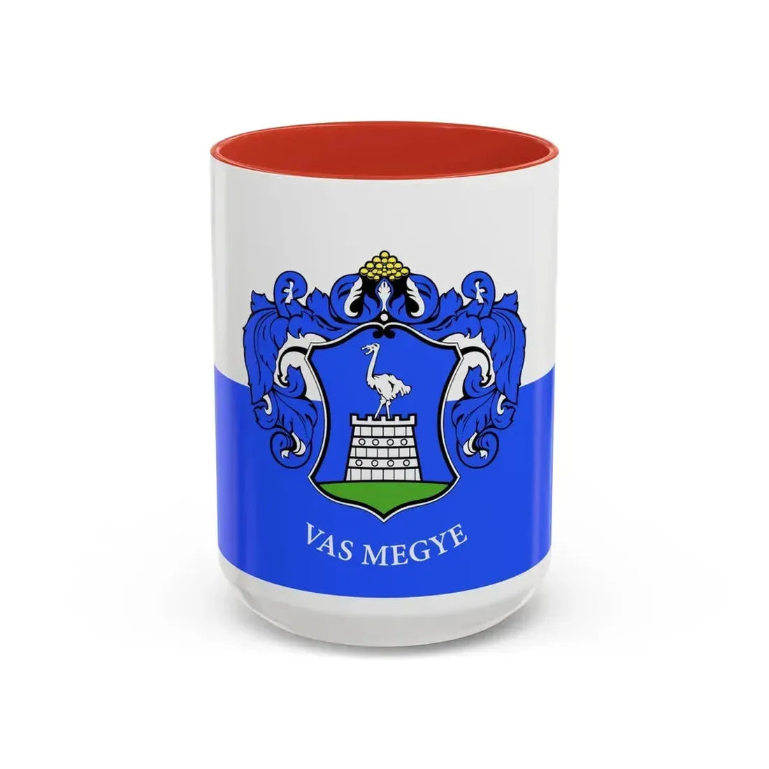 Flag of Vas County Hungary - Accent Coffee Mug 15oz Red - Go Mug Yourself