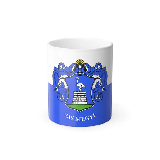 Flag of Vas County Hungary - Color Changing Coffee Mug 11oz - Go Mug Yourself