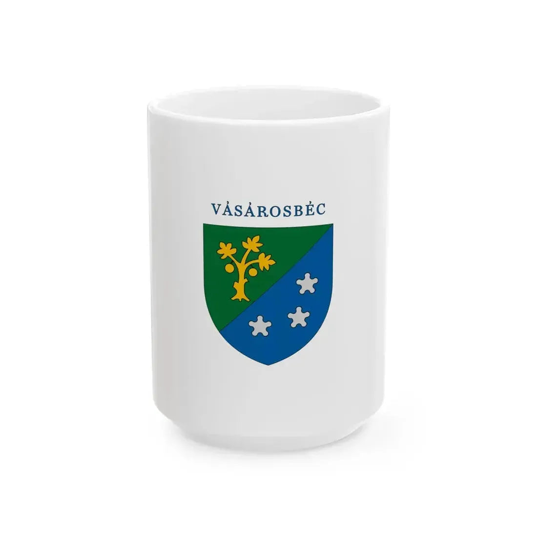 Flag of Vasarosbec (Hungary) White Coffee Mug 15oz - Go Mug Yourself