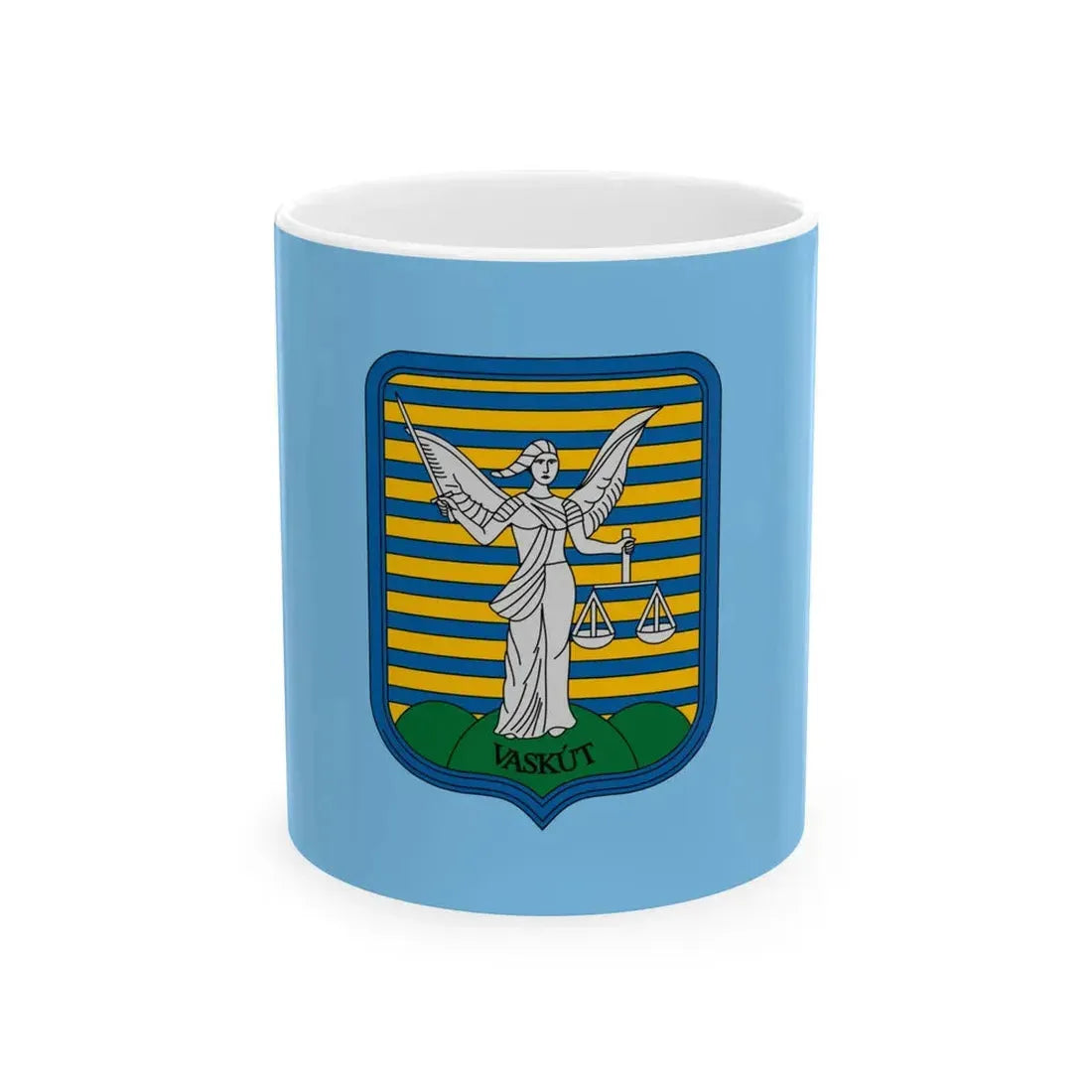 Flag of Vaskut (Hungary) White Coffee Mug 11oz - Go Mug Yourself