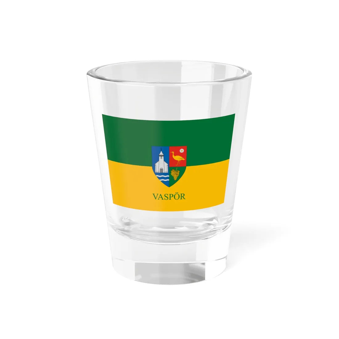 Flag of Vaspor (Hungary) Shot Glass 1.5oz 1.5oz - Go Mug Yourself