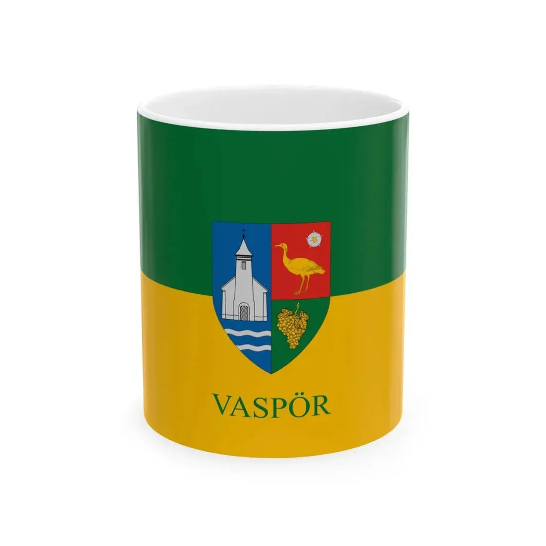 Flag of Vaspor (Hungary) White Coffee Mug 11oz - Go Mug Yourself