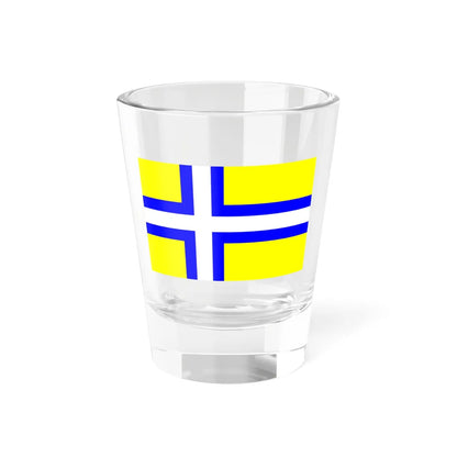 Flag of Vastergotland clear (Sweden) Shot Glass 1.5oz 1.5oz - Go Mug Yourself