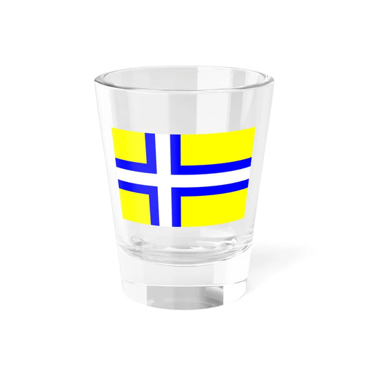 Flag of Vastergotland clear (Sweden) Shot Glass 1.5oz 1.5oz - Go Mug Yourself