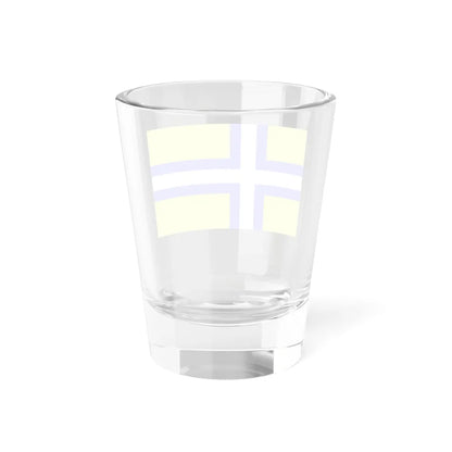 Flag of Vastergotland clear (Sweden) Shot Glass 1.5oz - Go Mug Yourself