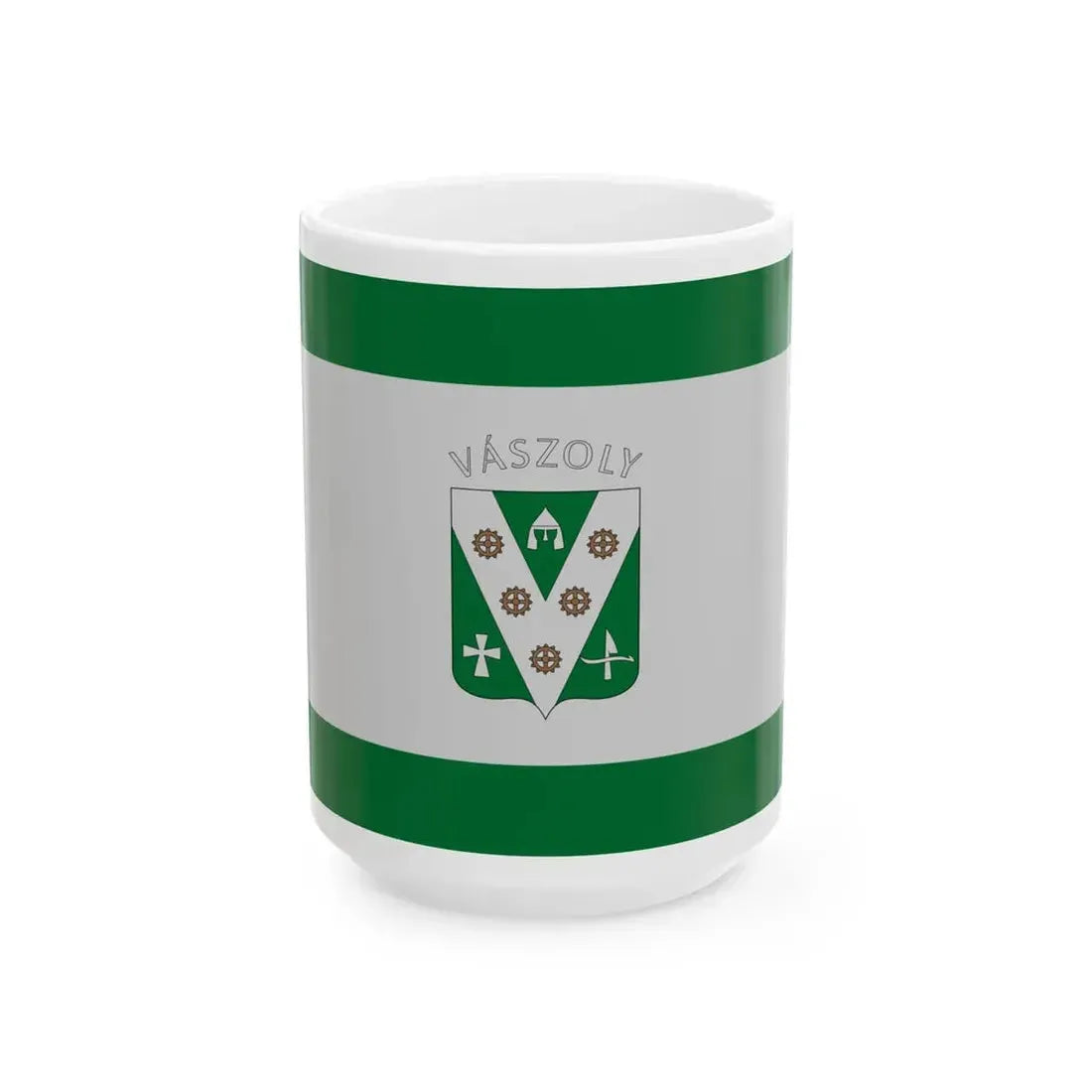 Flag of Vaszoly (Hungary) White Coffee Mug 15oz - Go Mug Yourself