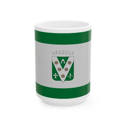 Flag of Vaszoly (Hungary) White Coffee Mug 15oz - Go Mug Yourself