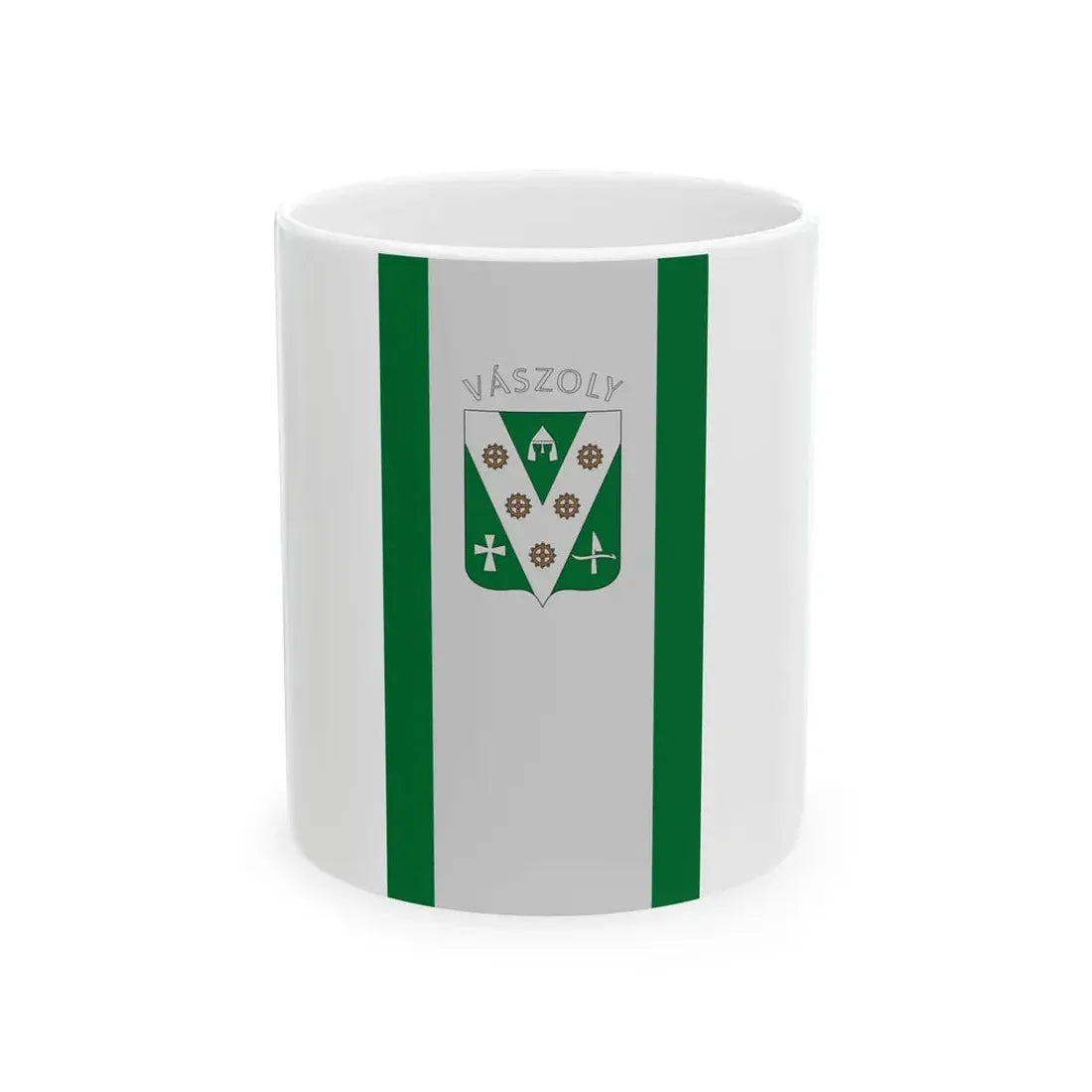 Flag of Vaszoly vertical (Hungary) White Coffee Mug 11oz - Go Mug Yourself