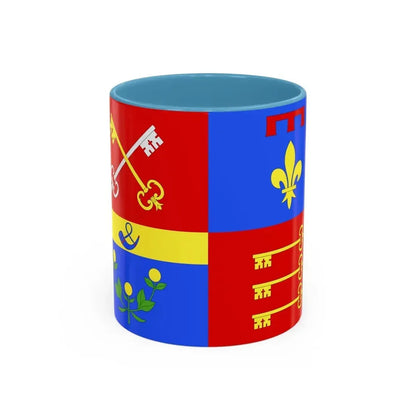 Flag of Vaucluse France 2 - Accent Coffee Mug 11oz Light Blue - Go Mug Yourself
