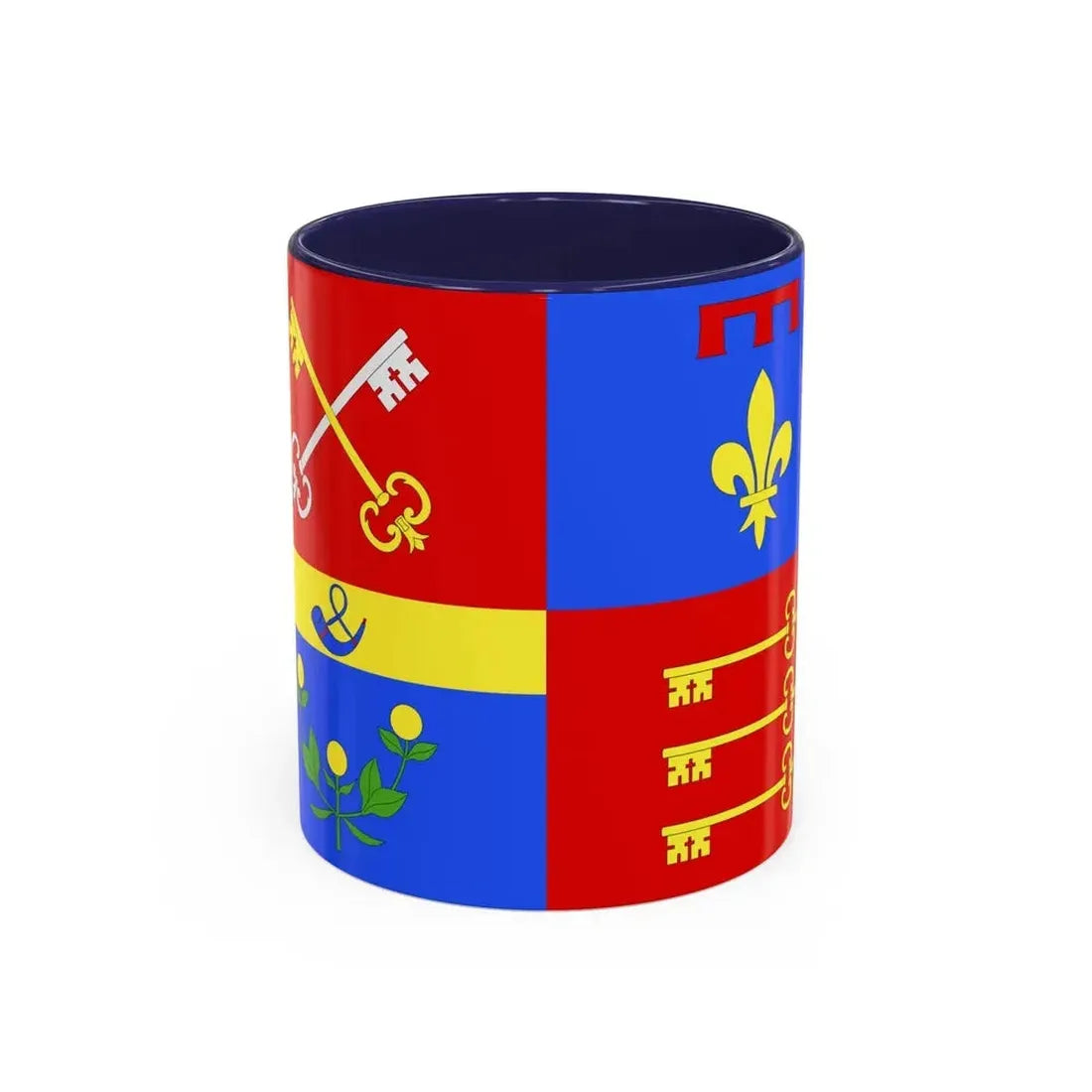 Flag of Vaucluse France 2 - Accent Coffee Mug 11oz Navy - Go Mug Yourself