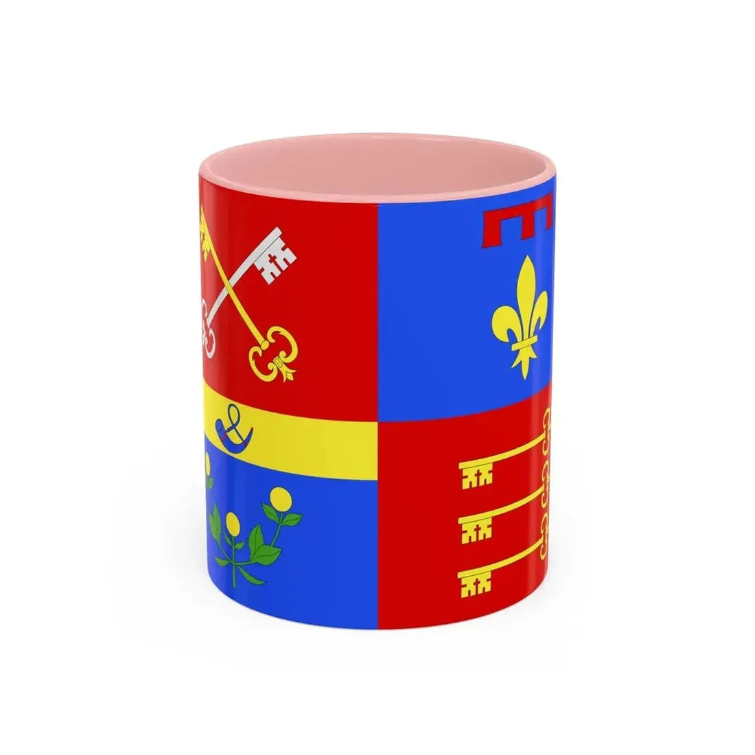Flag of Vaucluse France 2 - Accent Coffee Mug 11oz Pink - Go Mug Yourself