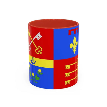 Flag of Vaucluse France 2 - Accent Coffee Mug 11oz Red - Go Mug Yourself