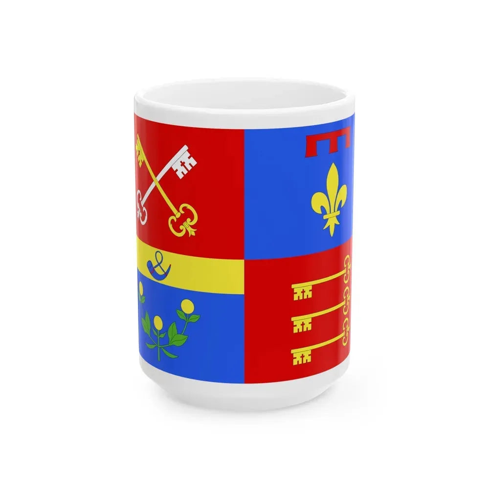 Flag of Vaucluse France 2 - White Coffee Mug 15oz - Go Mug Yourself