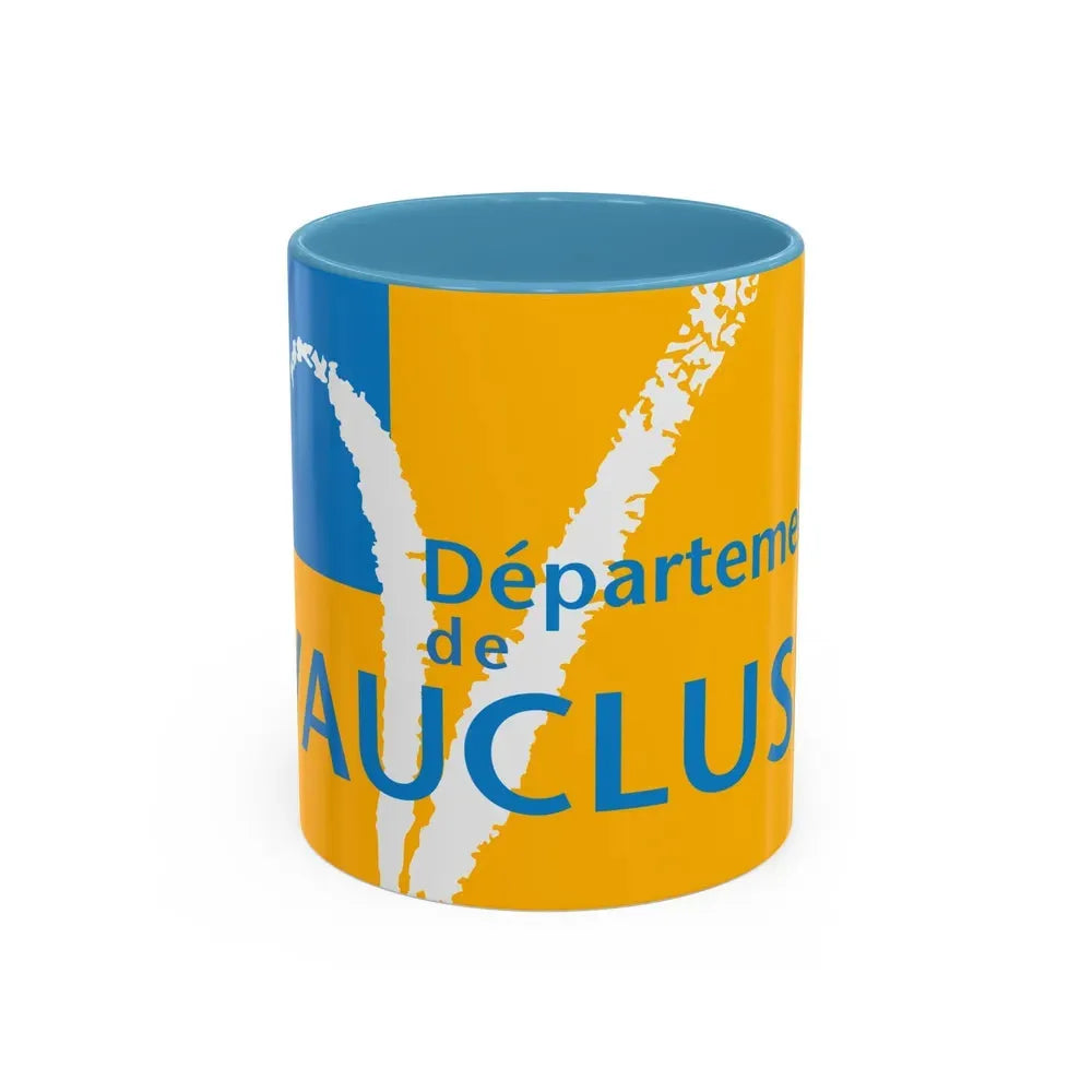 Flag of Vaucluse France - Accent Coffee Mug 11oz Light Blue - Go Mug Yourself