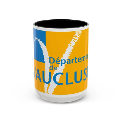 Flag of Vaucluse France - Accent Coffee Mug 15oz Black - Go Mug Yourself