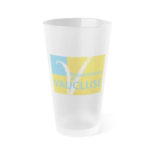 Flag of Vaucluse France - Frosted Pint Glass 16oz 16oz Frosted - Go Mug Yourself