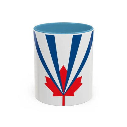 Flag of Vaughan Ontario Canada - Accent Coffee Mug 11oz Light Blue - Go Mug Yourself