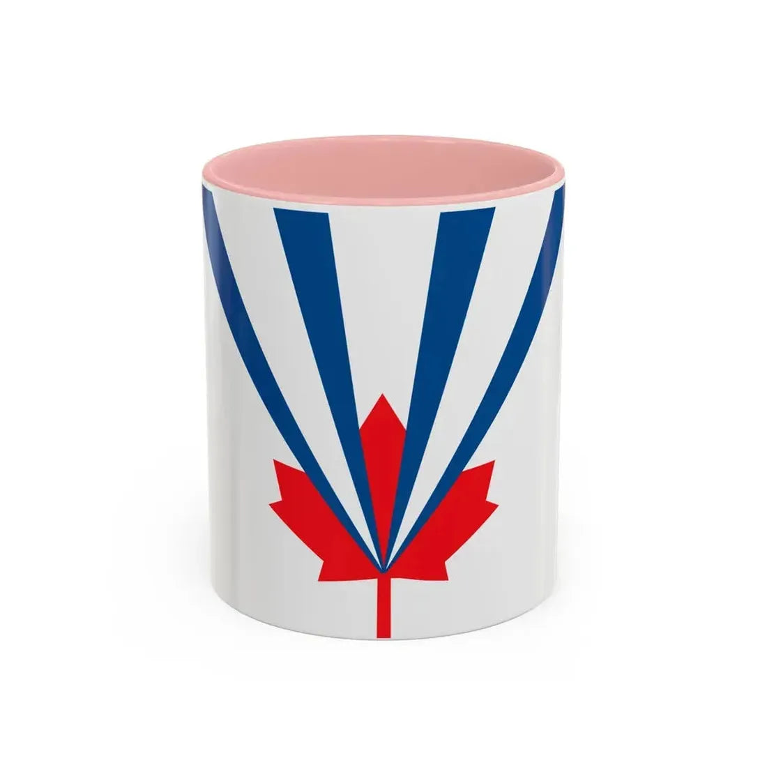Flag of Vaughan Ontario Canada - Accent Coffee Mug 11oz Pink - Go Mug Yourself