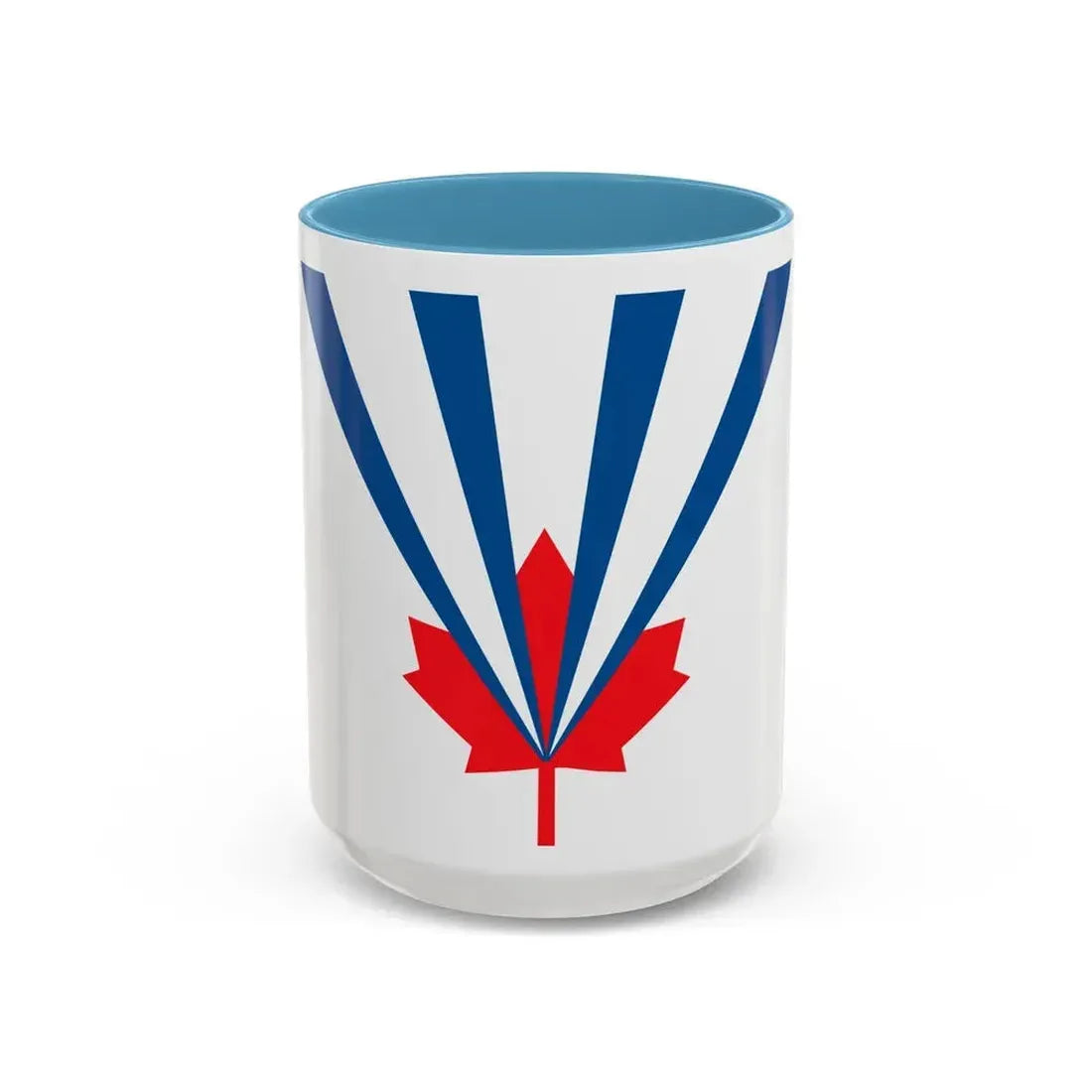 Flag of Vaughan Ontario Canada - Accent Coffee Mug 15oz Light Blue - Go Mug Yourself