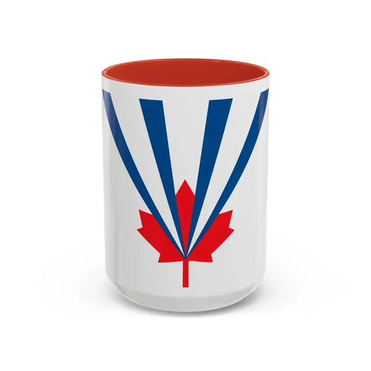 Flag of Vaughan Ontario Canada - Accent Coffee Mug 15oz Red - Go Mug Yourself