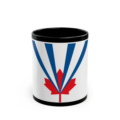 Flag of Vaughan Ontario Canada - Black Coffee Mug-11oz-Go Mug Yourself