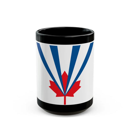 Flag of Vaughan Ontario Canada - Black Coffee Mug-15oz-Go Mug Yourself