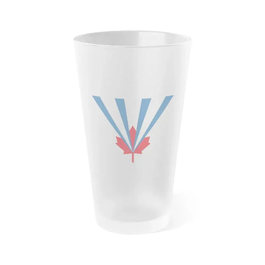 Flag of Vaughan Ontario Canada - Frosted Pint Glass 16oz 16oz Frosted - Go Mug Yourself