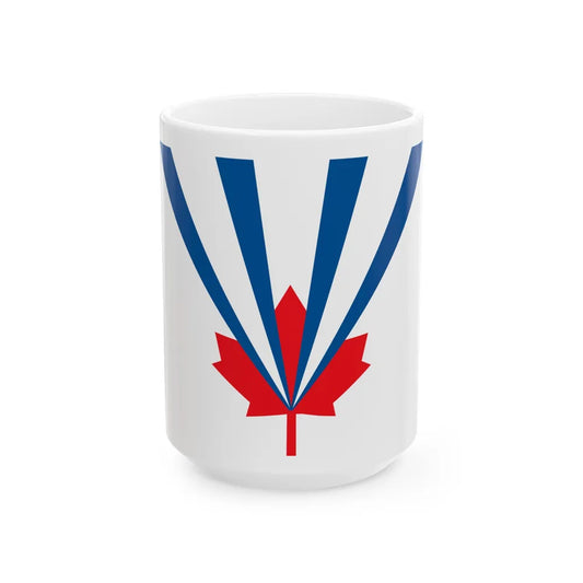 Flag of Vaughan Ontario Canada - White Coffee Mug-15oz-Go Mug Yourself