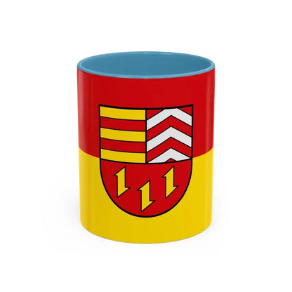 Flag of Vechta Germany - Accent Coffee Mug 11oz Light Blue - Go Mug Yourself
