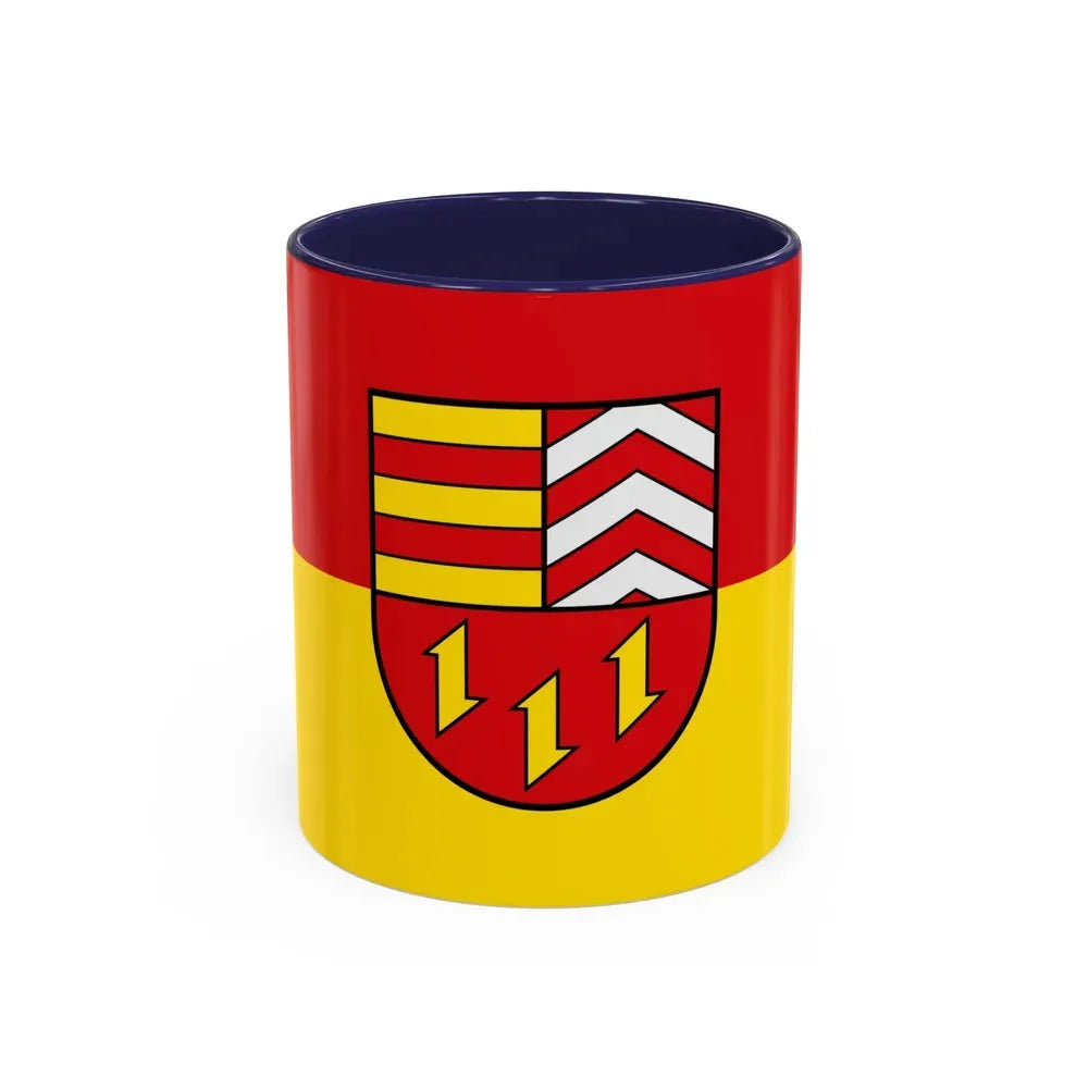 Flag of Vechta Germany - Accent Coffee Mug 11oz Navy - Go Mug Yourself