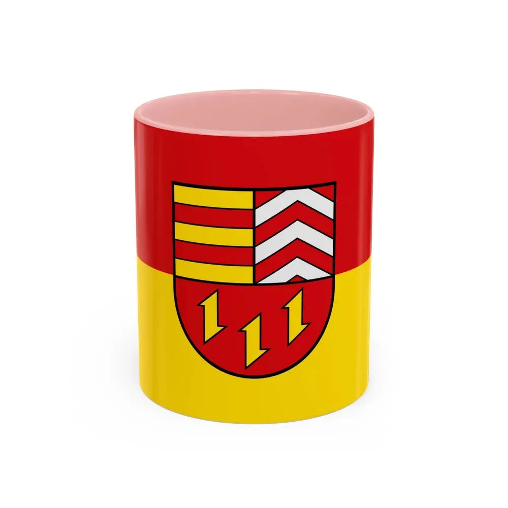 Flag of Vechta Germany - Accent Coffee Mug 11oz Pink - Go Mug Yourself