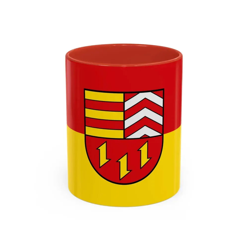 Flag of Vechta Germany - Accent Coffee Mug 11oz Red - Go Mug Yourself