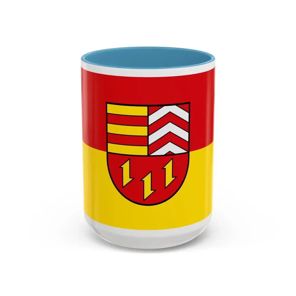 Flag of Vechta Germany - Accent Coffee Mug 15oz Light Blue - Go Mug Yourself