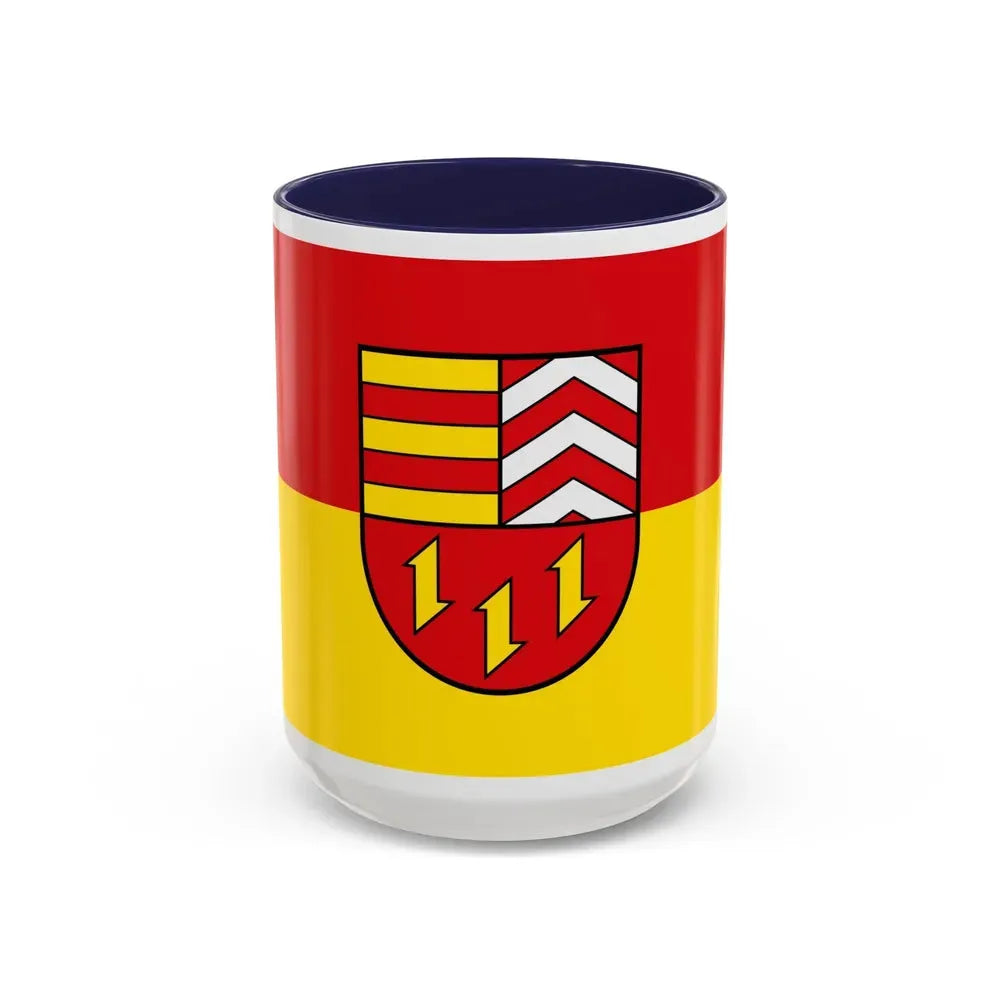 Flag of Vechta Germany - Accent Coffee Mug 15oz Navy - Go Mug Yourself