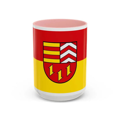 Flag of Vechta Germany - Accent Coffee Mug 15oz Pink - Go Mug Yourself